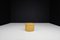 Round Storage Ottoman in Mustard Patchwork Leather attributed to de Sede, Switzerland, 1970s 7