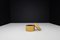Round Storage Ottoman in Mustard Patchwork Leather attributed to de Sede, Switzerland, 1970s 6