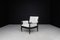 Mid-Century French Armchair in Patinated Oak and Bouclé Upholstery, 1960s 2