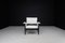 Mid-Century French Armchair in Patinated Oak and Bouclé Upholstery, 1960s 8