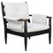 Mid-Century French Armchair in Patinated Oak and Bouclé Upholstery, 1960s 1