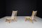 Mid-Century Scandinavian Lounge Chairs in Beech with New Canvas Straps by Børge Mogensen, 1960s, Set of 2 6