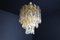 Large Murano Glass Chandelier in Amber and Clear Spiral Drops, Italy, 1960s 2