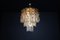 Large Murano Glass Chandelier in Amber and Clear Spiral Drops, Italy, 1960s 9