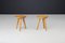 Mid-Century French Elm Wood Tabourets France, 1950s, Set of 2, Image 3