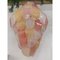 Sanded Pink and Amber Petals Murano Glass Chandelier by Simoeng 4