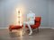 Set of Wave Lounge Chair and Ottoman by Giovanni Offredi for Saporiti, 1970s 3