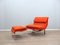 Wave Sessel & Fußhocker von Giovanni Offredi für Saporiti, 1970er 1
