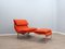 Wave Sessel & Fußhocker von Giovanni Offredi für Saporiti, 1970er 2
