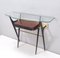 Vintage Ebonized Beech and Glass Console Table, 1950s 1