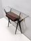 Vintage Ebonized Beech and Glass Console Table, 1950s 11