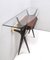 Vintage Ebonized Beech and Glass Console Table, 1950s 9