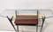 Vintage Ebonized Beech and Glass Console Table, 1950s 13