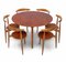 Modell FH4103 Heart Tisch und Stühle von Hans J. Wegner für Fritz Hansen, 1950er, 7 . Set 1