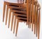Modell FH4103 Heart Tisch und Stühle von Hans J. Wegner für Fritz Hansen, 1950er, 7 . Set 9