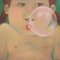 Talia Golchin, Girl with Bubble Gum, 2000s, Oil on Canvas 2