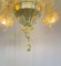 Murano Chandelier in Blown Glass Opaline Gold, 1983 7