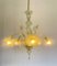 Murano Chandelier in Blown Glass Opaline Gold, 1983 5