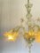 Murano Chandelier in Blown Glass Opaline Gold, 1983 6