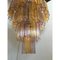 Murano Glass Amber and Violet Tronco Chandelier by Simoeng 3