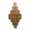 Murano Glass Amber and Violet Tronco Chandelier by Simoeng 1