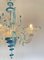 Murano Chandelier in Blown Glass Turquoise Crystal, 1985 7