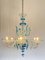 Murano Chandelier in Blown Glass Turquoise Crystal, 1985 6