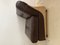 Brauner Sessel mit Fiberglasschale 1