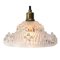 French Art Deco Brass and Etched Clear Glass Pendant Light, 1920s, Image 3