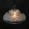 French Art Deco Brass and Etched Clear Glass Pendant Light, 1920s, Image 6