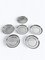 Silver Metal Coasters by Lino Sabattini for Argenterie Sabattini, Italy, Set of 6, Image 1