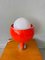 Table Lamp in Orange Acrylic & Opaline Glass, Italy, 1970s 4