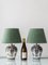 Vintage Delft Chinoiserie Table Lamps with Velvet Shades from Royal Tichelaar Makkum, 1940s-1960s, Set of 2, Image 2