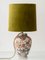 Antique Polychrome Delft-Style Table Lamp with Velvet Shade attributed to Géo Martel Desvres, 1900s-1920s, Image 7