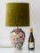 Antique Polychrome Delft-Style Table Lamp with Velvet Shade attributed to Géo Martel Desvres, 1900s-1920s, Image 3