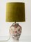 Antique Polychrome Delft-Style Table Lamp with Velvet Shade attributed to Géo Martel Desvres, 1900s-1920s, Image 5