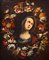 Workshop of Giovanni Stanchi, Flower Wreath with Portrait of the Virgin, 1650, Oil on Canvas, Framed 2