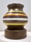 Vase Postmoderne en Faïence Émaillée Brune attribué à Bitossi, 1970s 1