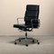 EA219 Office Chair in Chrome and Black Leather by Charles and Ray Eames for Vitra, 2010s, Image 3