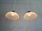 Art Deco Scalloped Clear Glass Pendant Lights, 1930s, Set of 2, Image 7
