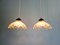 Art Deco Scalloped Clear Glass Pendant Lights, 1930s, Set of 2, Image 11