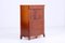 Vintage Mahogany Secretary with Brass Handles, Sweden, 1940s, Image 9