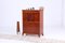 Vintage Mahogany Secretary with Brass Handles, Sweden, 1940s, Image 1