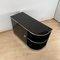 Mueble bajo Art Déco lacado en negro con accesorios de cromo, Francia, años 30, Imagen 6