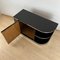 Mueble bajo Art Déco lacado en negro con accesorios de cromo, Francia, años 30, Imagen 7