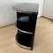 Mueble bajo Art Déco lacado en negro con accesorios de cromo, Francia, años 30, Imagen 8