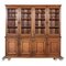 Large English Glazed Walnut Bookcase, 1870s 1