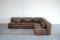 Vintage Modular WK 550 Leather Sofa Set by Ernst Martin Dettinger for WK Möbel, Set of 4 1
