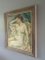 Nude on Patterned Armchair, Oil Painting, Framed 5