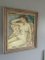 Nude on Patterned Armchair, Oil Painting, Framed 4
